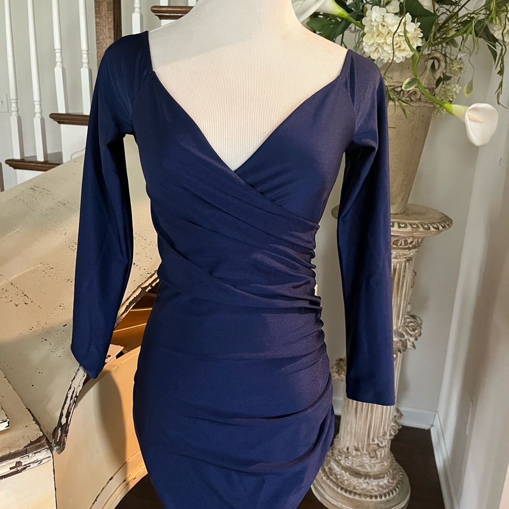 Navy Classy Cocktail Dress